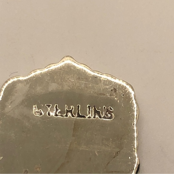 Vtg Sterling Silver Calcutta Blue Enamel Souvenier Spoon 4” - Picture 4 of 5